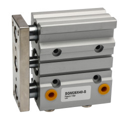 Siłownik z prowadzeniem skok 40mm RS PRO Ø 25mm 94 x 91 x 38mm 94mm