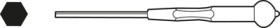 Screwdriver, 1.3 mm, hexagon, BL 50 mm, L 147 mm, 637040