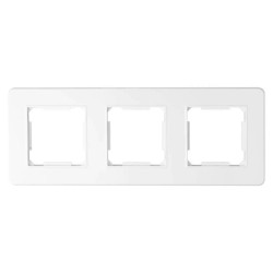 Ramka potrójna, plastikowa, biała, QUAD Electromalt, QAD1003W
