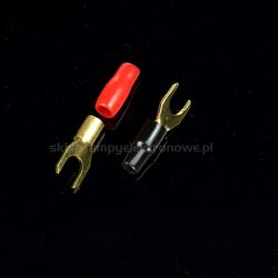 Wtyk widełkowy pozłacany