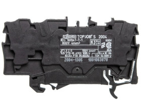 Złączka szynowa 3-przewodowa 4mm2 czarna TOPJOBS 2004-1305