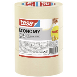 tesa 55342-00000-00 Economy Masking Tape white 50m x 50mm 3pcs solvent-free
