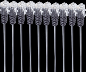 BS70084-2-SET10 Telephone connection cable, RJ11 connector, 2.0 m, pack of 10