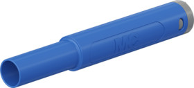 4 mm plug, crimp connection, 2.5 mm², CAT II/CAT III, blue, 66.2046-23