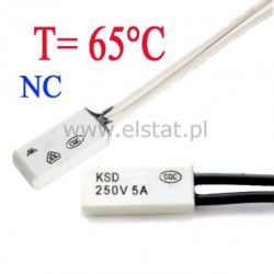 Termostat bimetaliczny NC 65C 5A/250V KSD9700