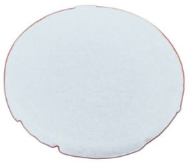 Button plate, round, white, for pushbutton, 216422