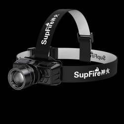 Latarka czołowa SuperFire HL50, USB, 300lm, 200m, Zoom