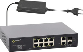 Gigabitowy switch PoE+ 12-portowy SFG108-90W do 8 kamer IP