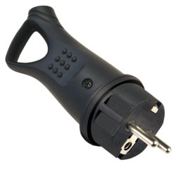 Wtyczka TRACON gumowa z uchwytem TICS-012GH