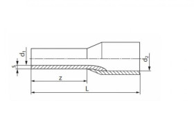 Końcówka kablowa podwójna miedzina tulejkowa cynowana AI 2x 16-14 niebieska TOKSJ0160001401 /100szt./