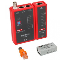 Tester kabli i przewodów sieciowych zakończonych wtykami RJ11 kat.3 RJ45 kat.5e BNC UT-681C