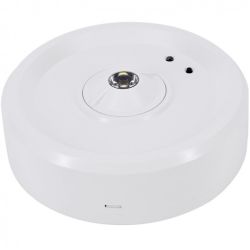 Oprawa awaryjna optyka skupiająca SKALER 3W 158lm IP40 biała okrągła Luxmena BEMKO