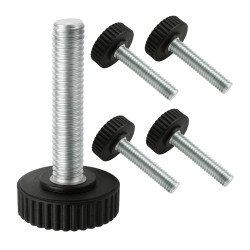 5x Pokrętło Radełkowane M5 10mm – Gałka ze Śrubą i Łbem Bakelitowym Zestaw