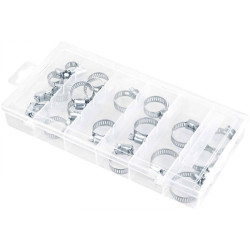 Basetech BT-2299052 Hose Clamp Set 20 Pieces 11-38mm Multiple Sizes