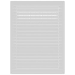 Kratka wentylacyjna skośna z siatką 21x14 biała AirRoxy 02-340