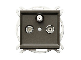 SONATA Gniazdo antenowe RTV-SAT przelotowe czekoladowy metalik GPA-RSP/m/40 OSPEL