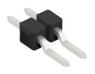 Pin header, 2 pole, pitch 2.54 mm, straight, black, 10050058