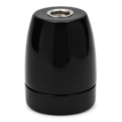 Porcelanowa oprawka wisząca E27 czarna Ceramic Loft