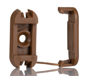 Uchwyt odgromowy, Uchwyt bednarki, Polipropylen, wys.: 292.1mm, szer.: 457.2mm, gł.: 381mm, rozmiar: 25 x 3mm