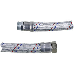 T.I.P. 30903 Flexible Armoured Hose 60cm Rust-Free Easy Mounting