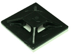 Mounting base, ABS, black, self-adhesive, (L x W x H) 19.1 x 19.1 x 4.6 mm, ABMM-AT-C0