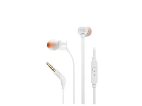 Słuchawki douszne z mikrofonem T110 jack 3,5mm białe JBL
