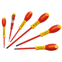 Stanley 0-65-443 FatMax Screwdriver Set Insulated Parallel &amp; Pozi Set Of 6