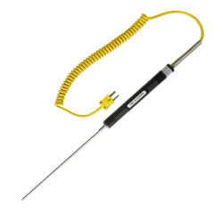 Czujnik Sonda temperatury Termopara K 800 oC PRĘT 18cm BAGNETOWA WTYK NOŻOWY 2-Pin