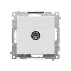 Simon 55 Gniazdo antenowe TV pojedyncze (moduł). Do instalacji indywidualnych Jasnoszary mat TAK1.01/114