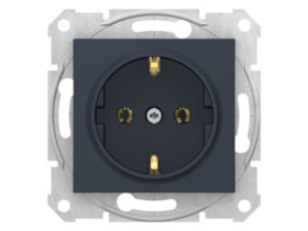 SEDNA Gniazdo pojedyncze z uziemieniem schuko grafitowe SDN3000570 SCHNEIDER ELECTRIC