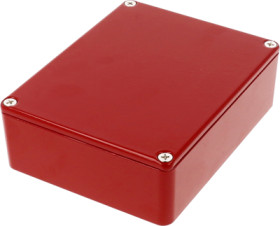 Aluminum die cast enclosure, (L x W x H) 119 x 94 x 38 mm, red, IP54, 1590BB2RD