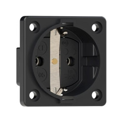 Gniazdo prądowe tablicowe 2P+Z Schuko 230V 16A czarne IP20 P-Nova+ PCE