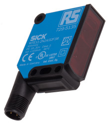 Czujniki fotoelektryczne Dyfuzyjny w obudowie prostokątnej RS PRO NPN zakres 40 mm → 1 m LED