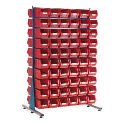 Topstore MDA1.5 Louvred Panel Spacemaster TC Bin Kits - Inc 120 x TC3 Red Bins