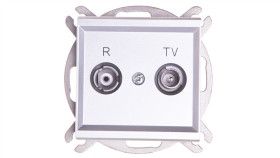 Sonata Gniazdo Antenowe Rtv Zakończeniowe 10Db Srebro Mat Gpa-10Rpz/M/38