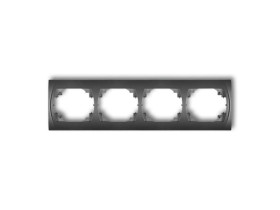 LOGO Ramka pozioma 4 poczwórna grafitowy 11LRH-4 KARLIK