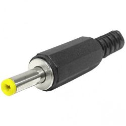 Wtyk zasilający DC 4,0/1,7 mm złącze proste lutowane na kabel prądu stałego