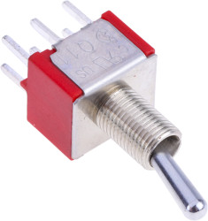 Przełącznik Wł.-wł. DPDT RS PRO Płytka drukowana długość przełącznika 10.41mm