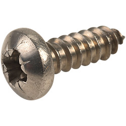 Affix Pozi Pan Head Stainless Steel Screws No.8 12.7mm - Pack Of 100