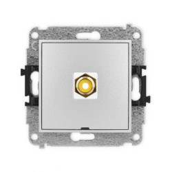 ICON Mechanizm gniazda pojedynczego RCA, bez pola opisowego (typu cinch - żółty, pozłacany) srebrny metalik 7IGRCABO-1