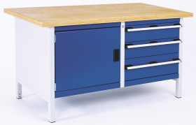 Stół warsztatowy szer. 750mm Nie maks. obciążenie: 800kg Stół warsztatowy Stal dł. 1500mm wys. 840mm