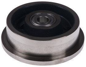 Kółko do wózka, Lite, Żeliwo, Niebieski, obc.: 500kg, śred.: 130mm, szer.: 35mm