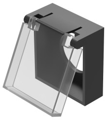 Nakładka na przycisk, Przezroczysty, Czapka ochronna, 24X24mm