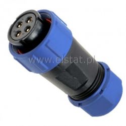 Gniazdo SP2110/S4; kabel ( 4P 30A); lutowane