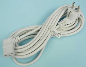 KABEL C13->WT.SIEC. 5,00mb KĄT.BIAŁY