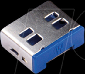 UL03P2DB Port Schloss, USB Typ A, 100 Stück, dunkelblau
