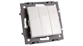 Łącznik Włącznik Potrójny Biały - Argo 9146