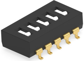 DIP switche, Off-On, 5 pole, straight, 1 A/5 VDC, 2-1825059-3