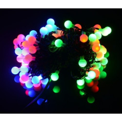 Lampki choinkowe LED kule - RGB - 80szt.