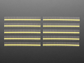 Break-away 0.1" 36-pin strip male header - Yellow - 10 pack